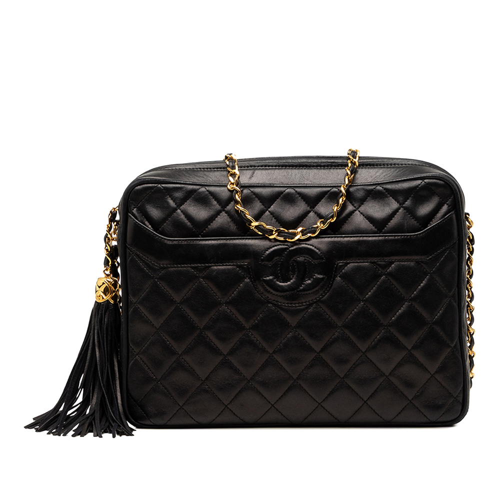 Pre-Loved Chanel Medium CC Quilted Lambskin Tassel Camera Bag